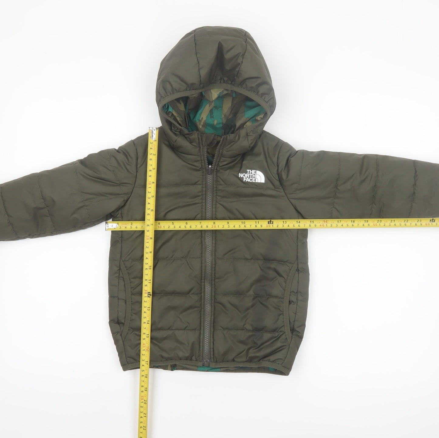 The North Face Boys Green 5 Years Hooded Puffer Jacket