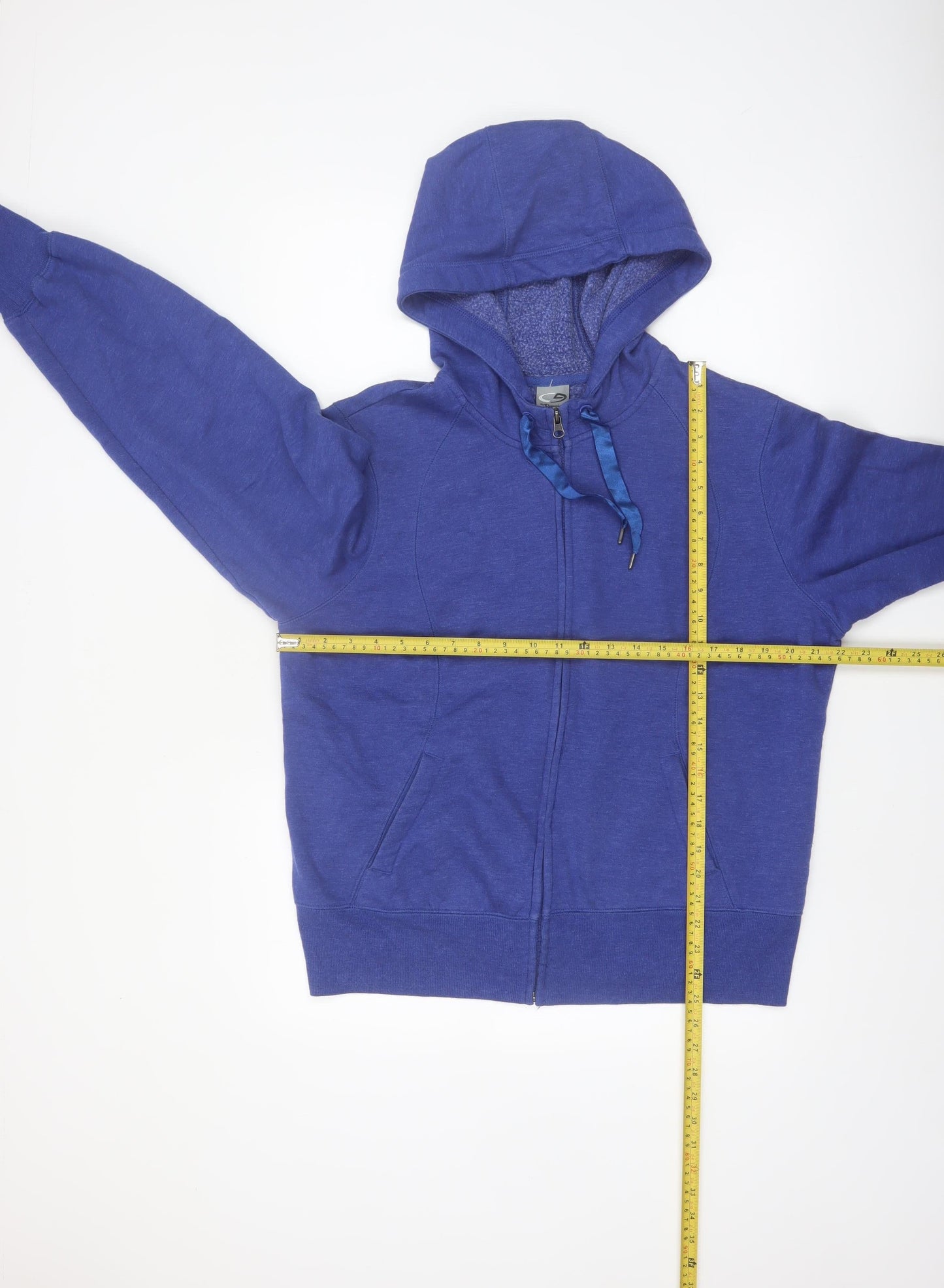 Champion Men's Blue XL Full Zip Hoodie Cotton Blend