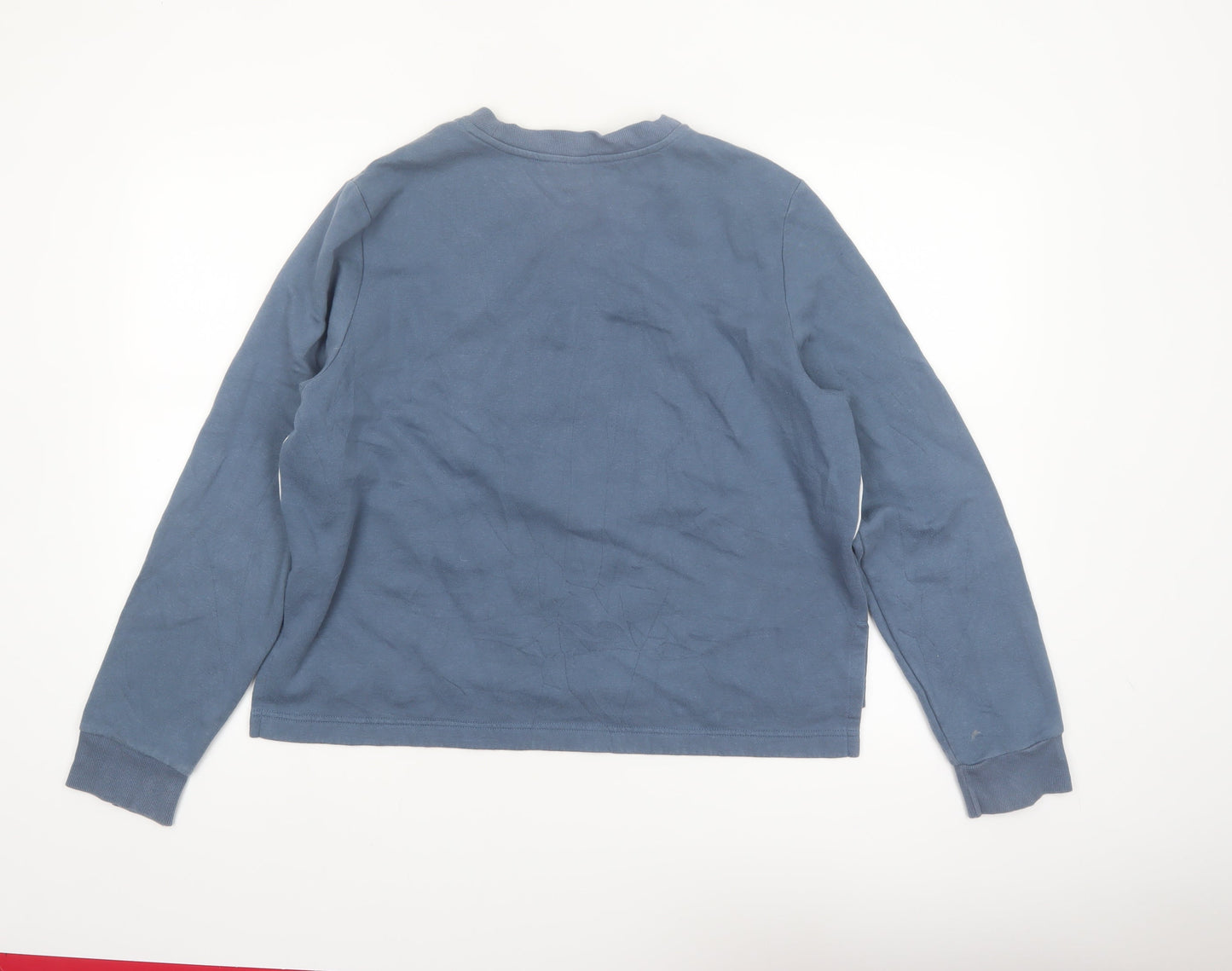 Adidas Women Blue & White Crew Neck Pullover Sweatshirt XL 20-22