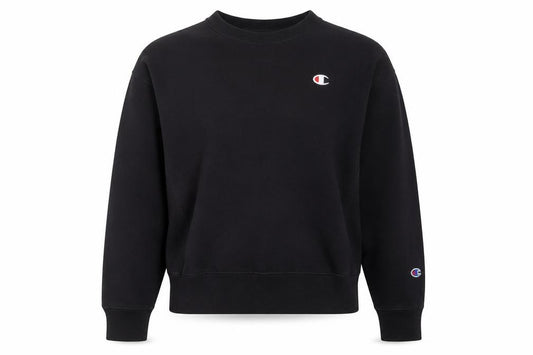 Champion Womens Black Medium Reverse Weave Pullover Sweatshirt