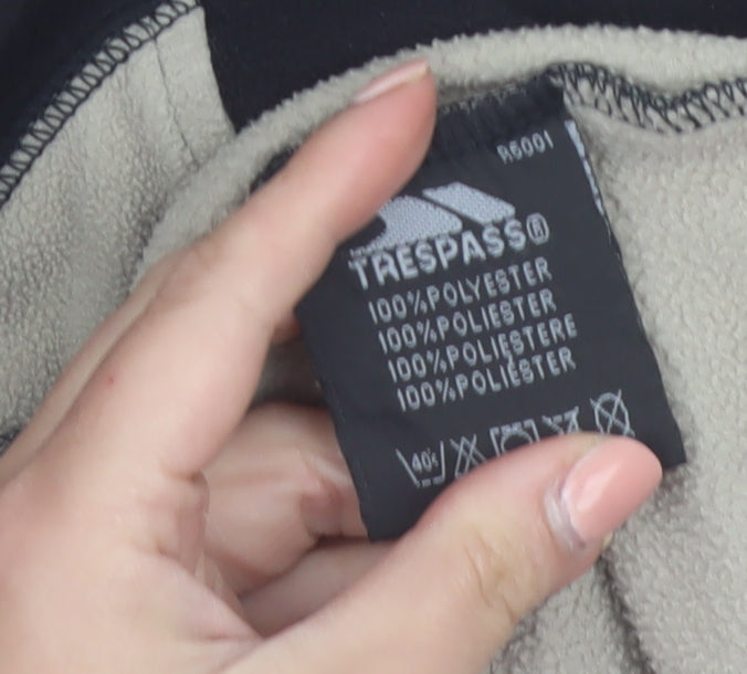 Trespass Womens Black Beige Fleece Pullover Sweatshirt Size M