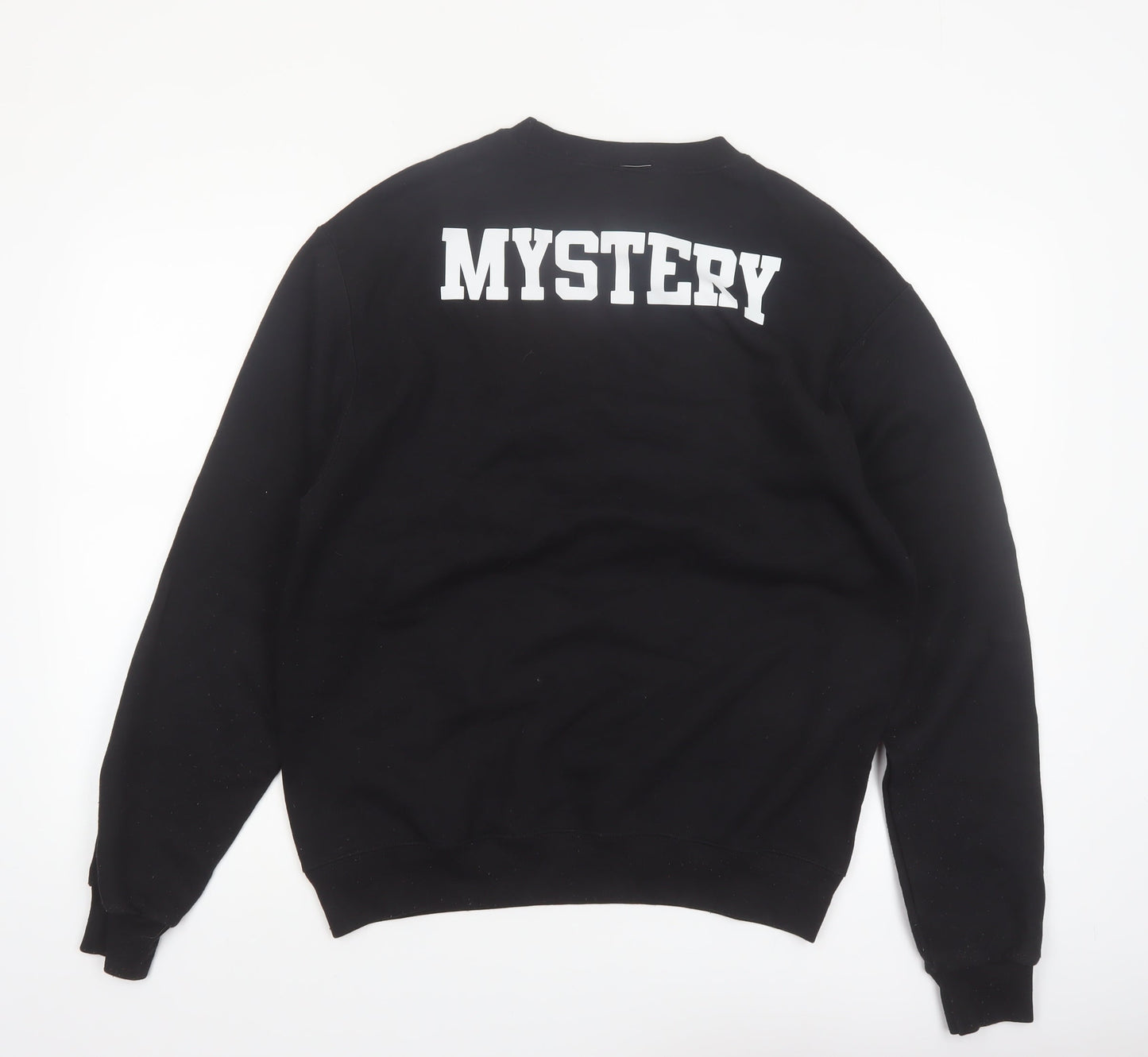 Champion Eco Mens Black M Pullover Sweatshirt Crew Neck Graphic Print
