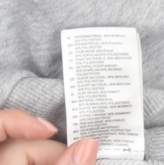 Adidas Men's Grey Sport Essentials Crew Neck Sweatshirt Small