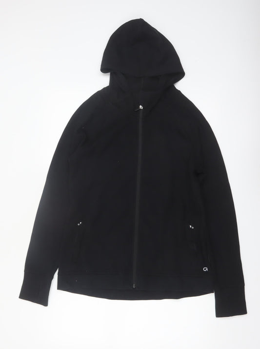 GapFit Women’s Black Full Zip Hoodie Size 14 L Cotton Blend