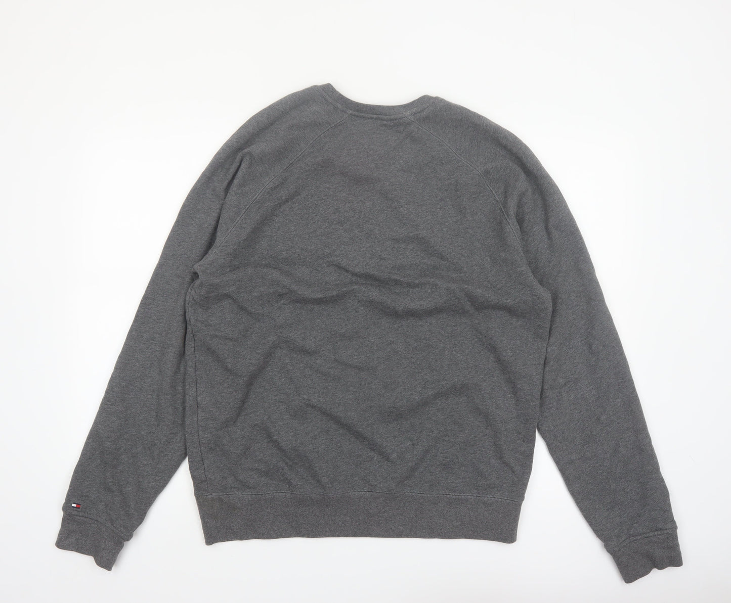 Tommy Hilfiger Men's Grey Embroidered Logo Sweatshirt L