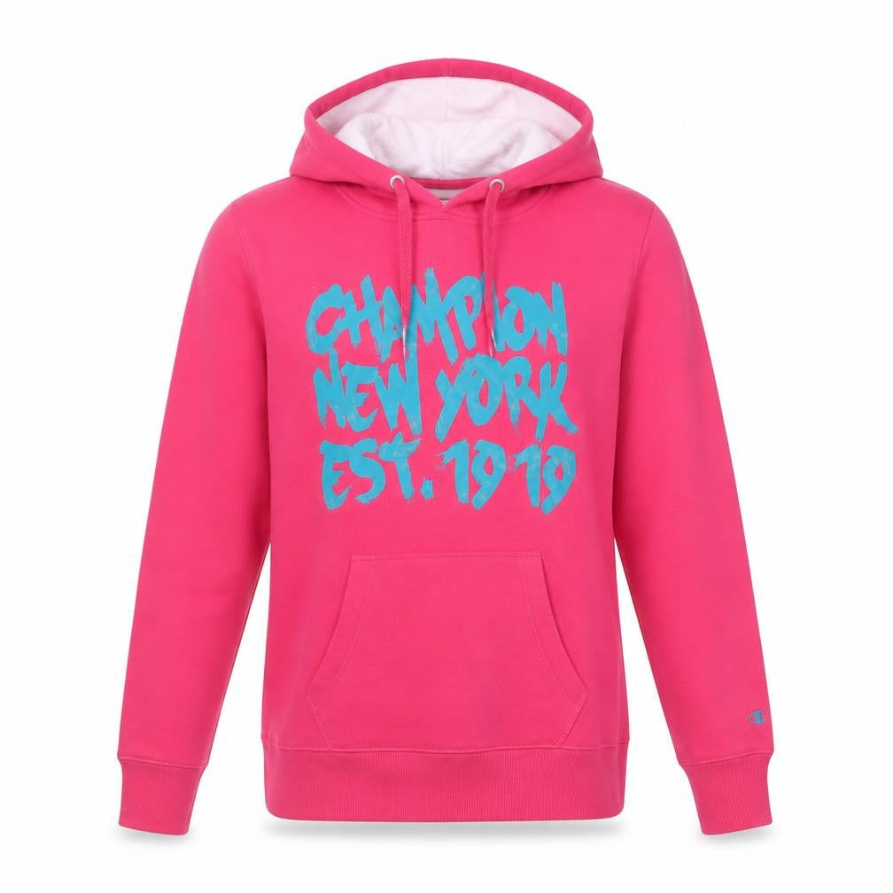 Champion Women's Pink Heritage Fit Graphic Pullover Hoodie Size M
