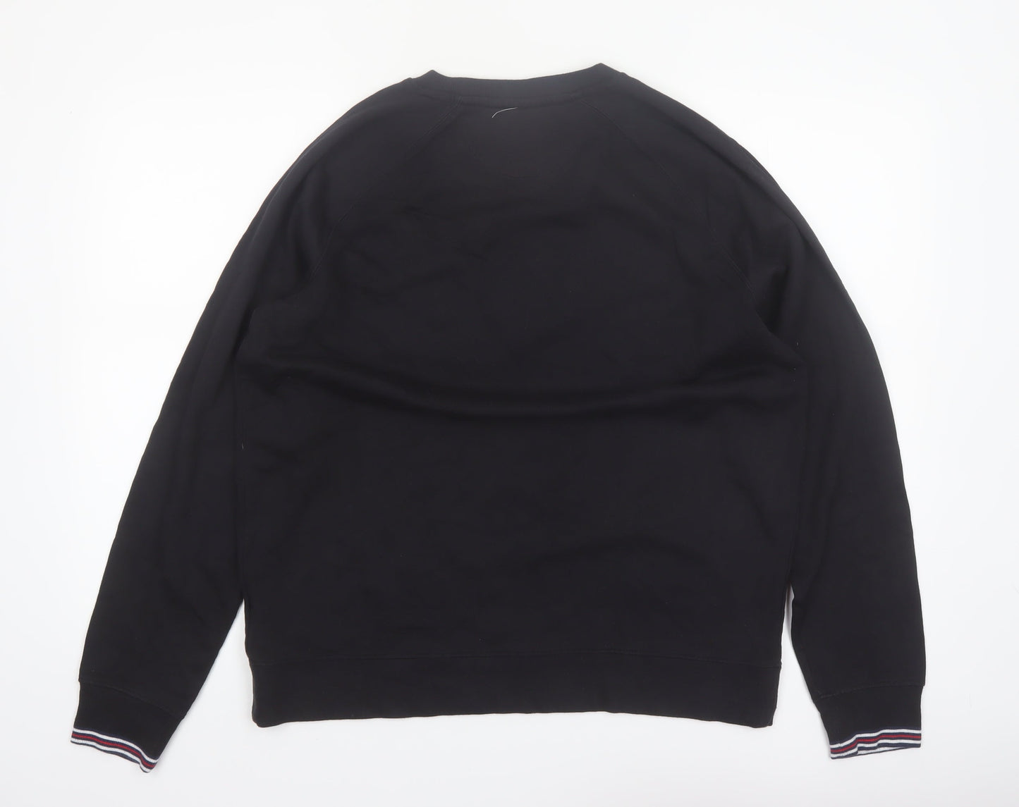FILA Men's Black Logo Crew Neck Pullover Sweatshirt Size L