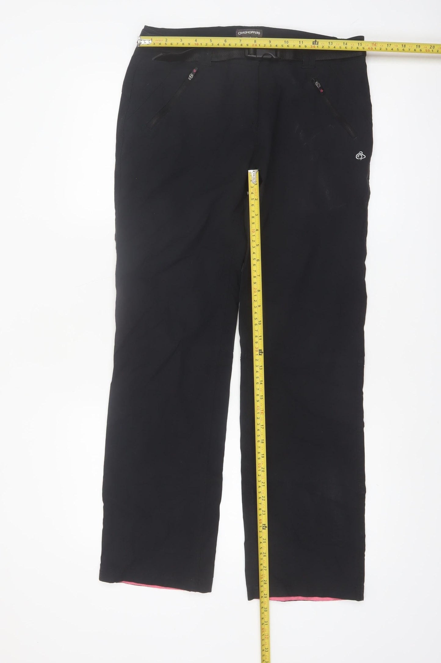 Craghoppers Women's Black Size 12 Regular Outdoor Travel Trousers