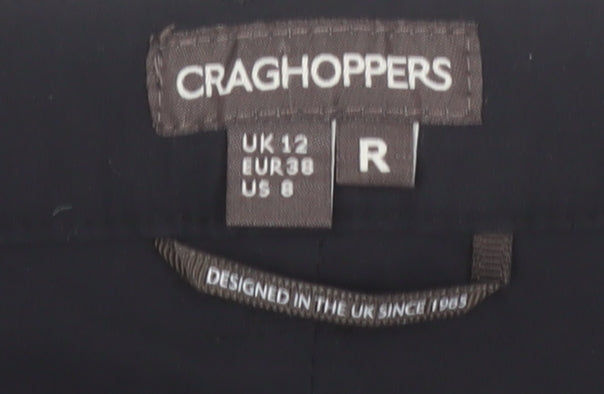 Craghoppers Women's Black Size 12 Regular Outdoor Travel Trousers