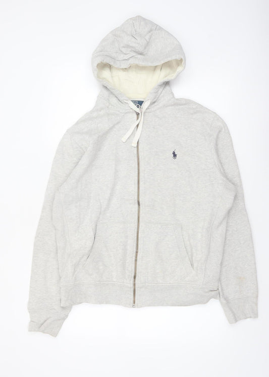 Ralph Lauren Men's Grey Full Zip Hoodie Size L