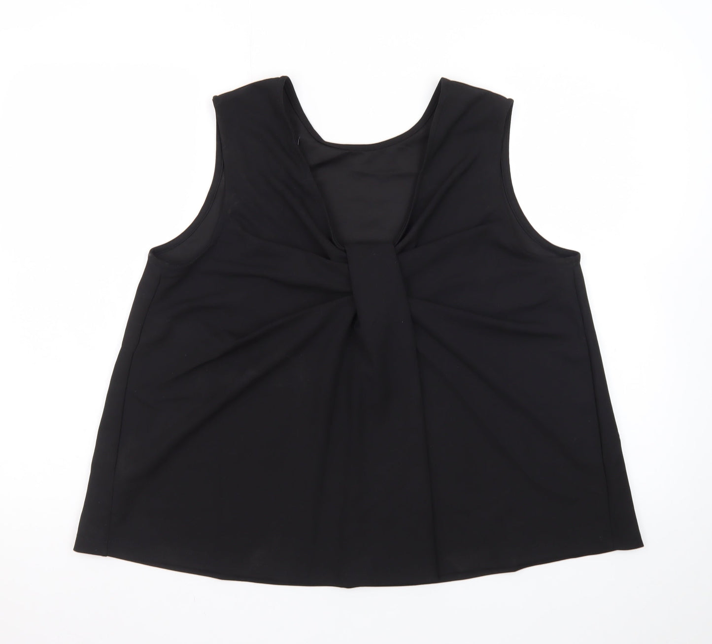 Marks and Spencer Women’s Black Sleeveless Pleated Blouse Size 14
