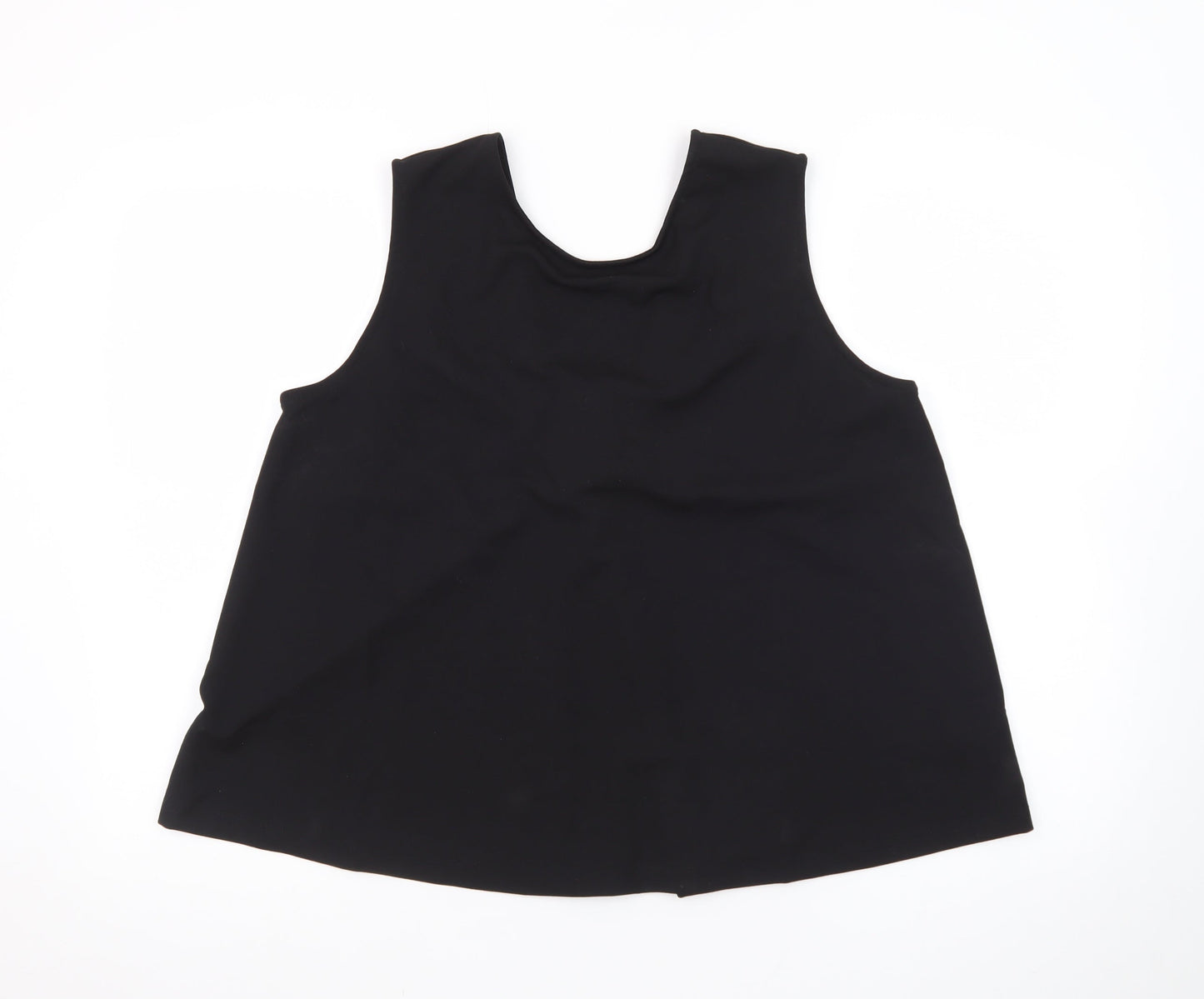 Marks and Spencer Women’s Black Sleeveless Pleated Blouse Size 14