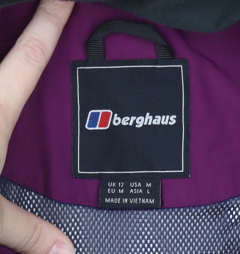 Berghaus Womens Purple Waterproof Rain Coat Jacket UK 12 Regular Fit