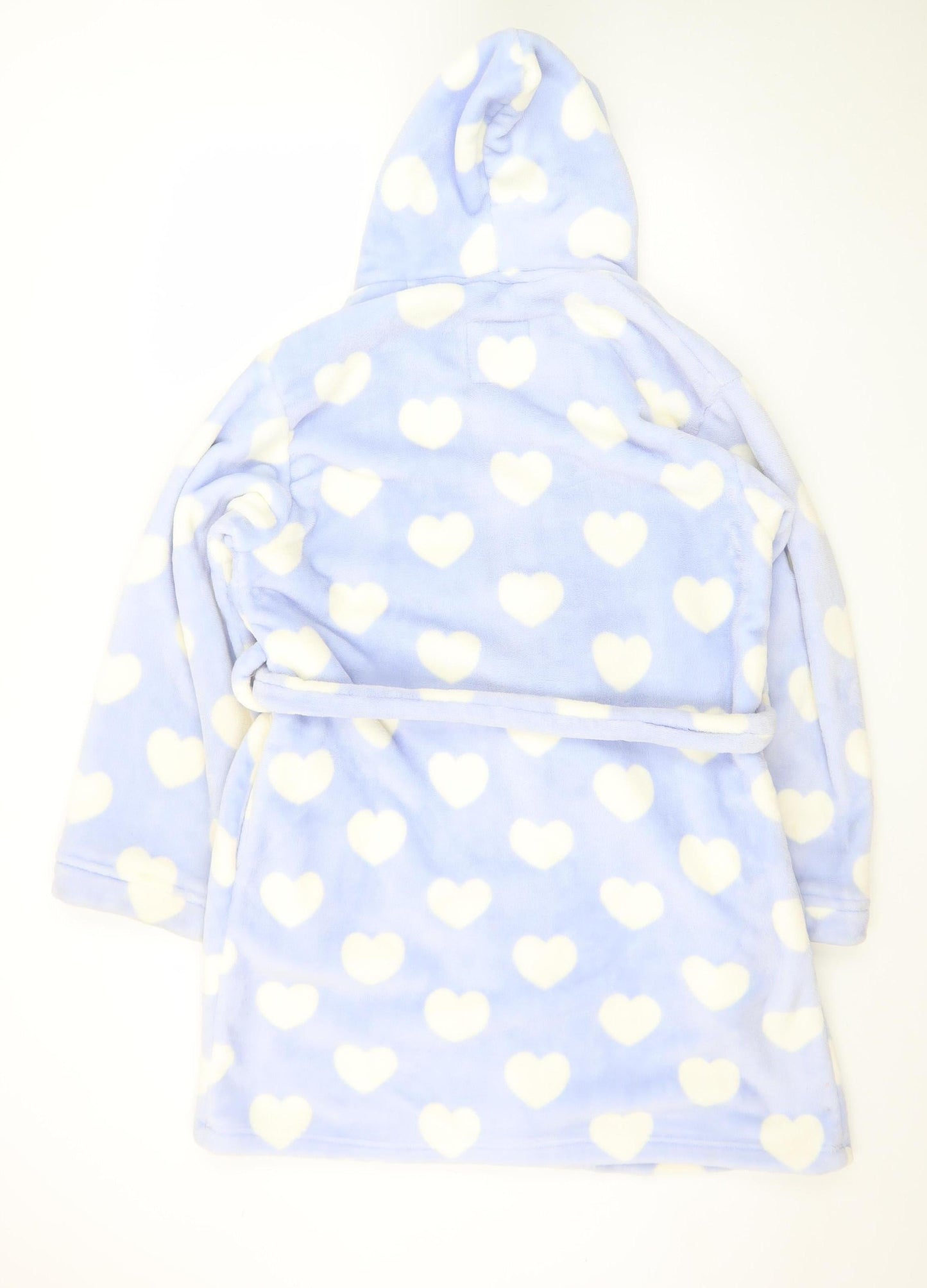 Bedroom Athletics Women’s Blue Heart Fleece Hooded Robe L