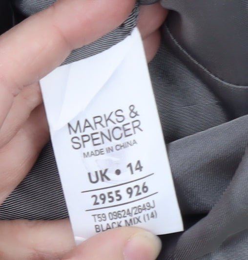 Marks and Spencer Women’s Black Pinstripe Suit Jacket Size 14