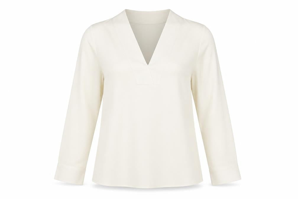 Marks & Spencer Women’s Ivory V-Neck Long Sleeve Blouse Size 10
