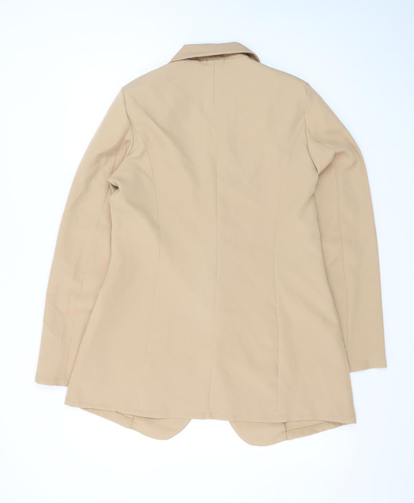 Boohoo Women Beige Regular Long Sleeve Blazer Jacket UK 10