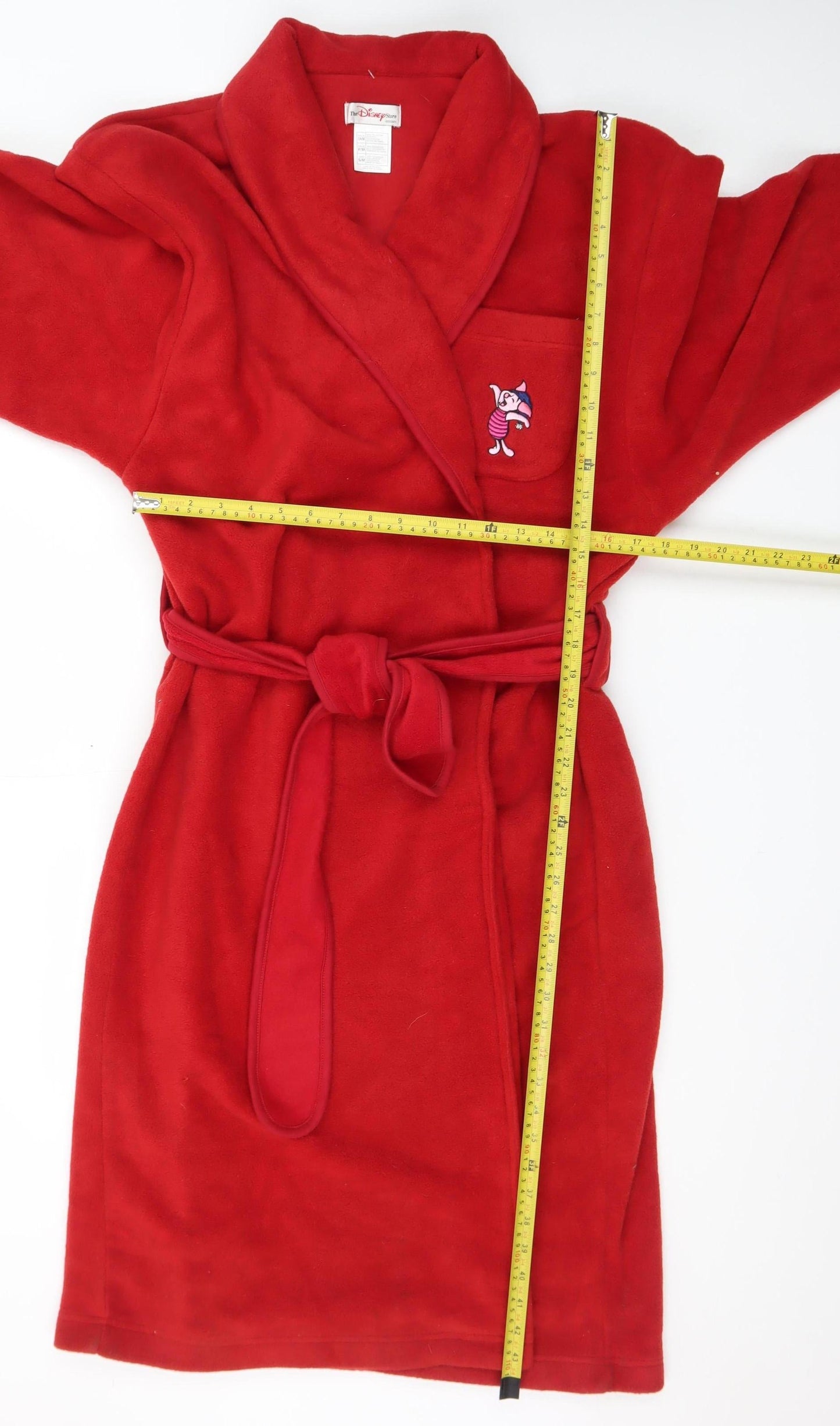 Disney Red Fleece Winnie The Pooh Women's S Robe Belted Kimono Style