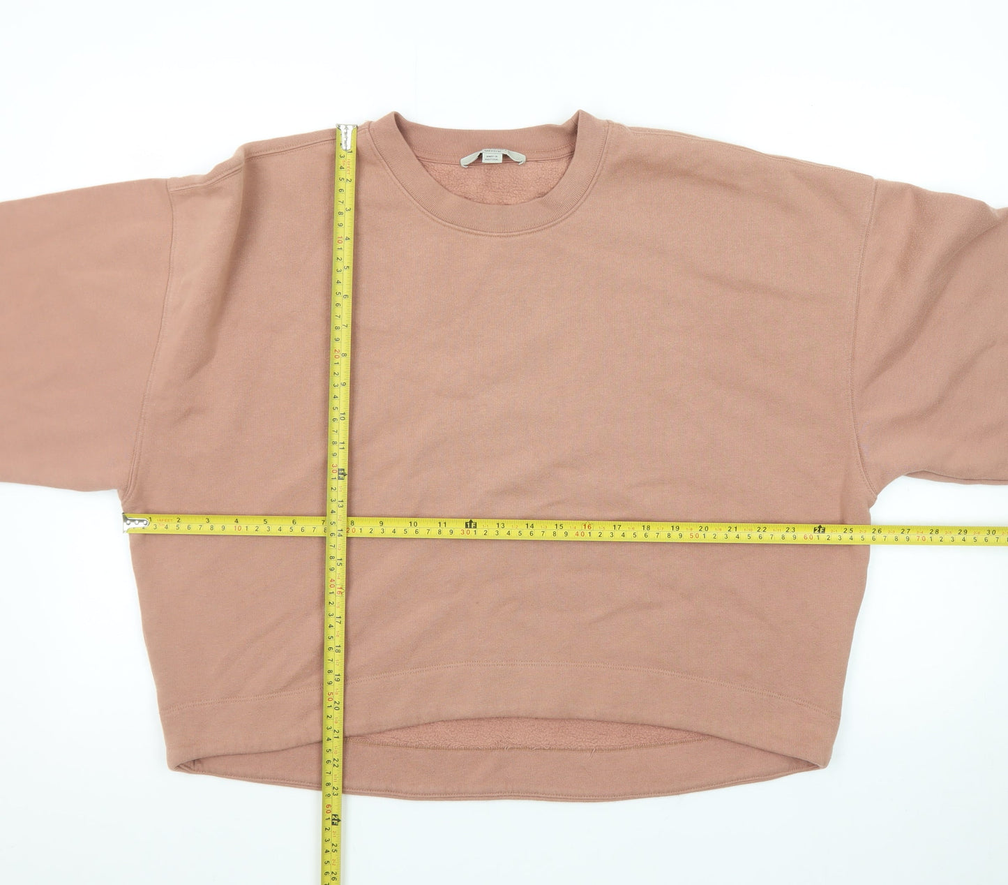 AllSaints Women’s Pink Pullover Sweatshirt Medium Cotton Blend