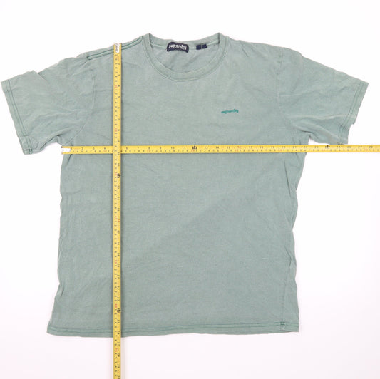 Superdry Men’s Green Crew Neck Cotton T-Shirt L Casual Classic Style