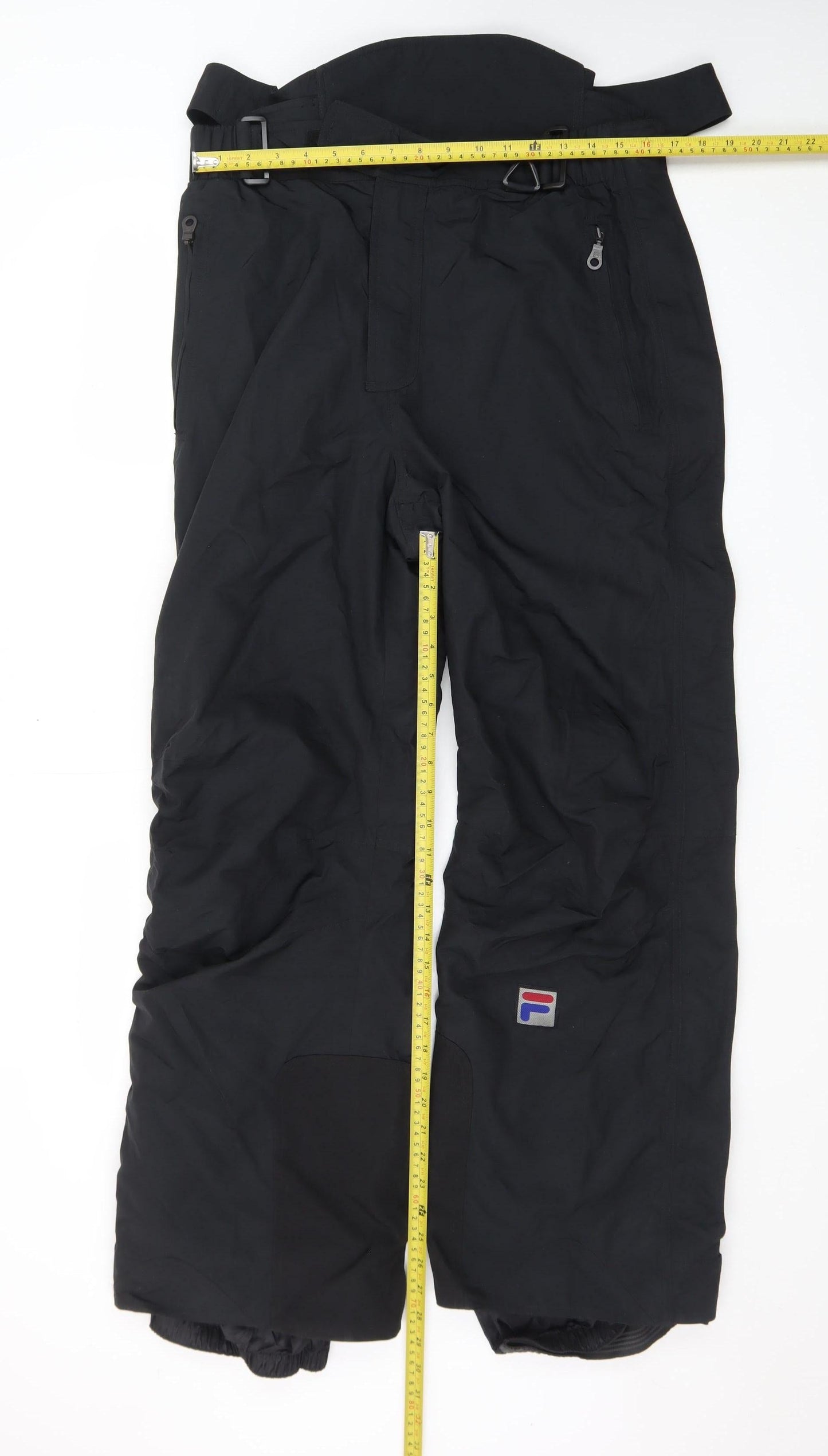 Fila Men's Black M Snow Pants Waterproof Insulated Winter Trousers