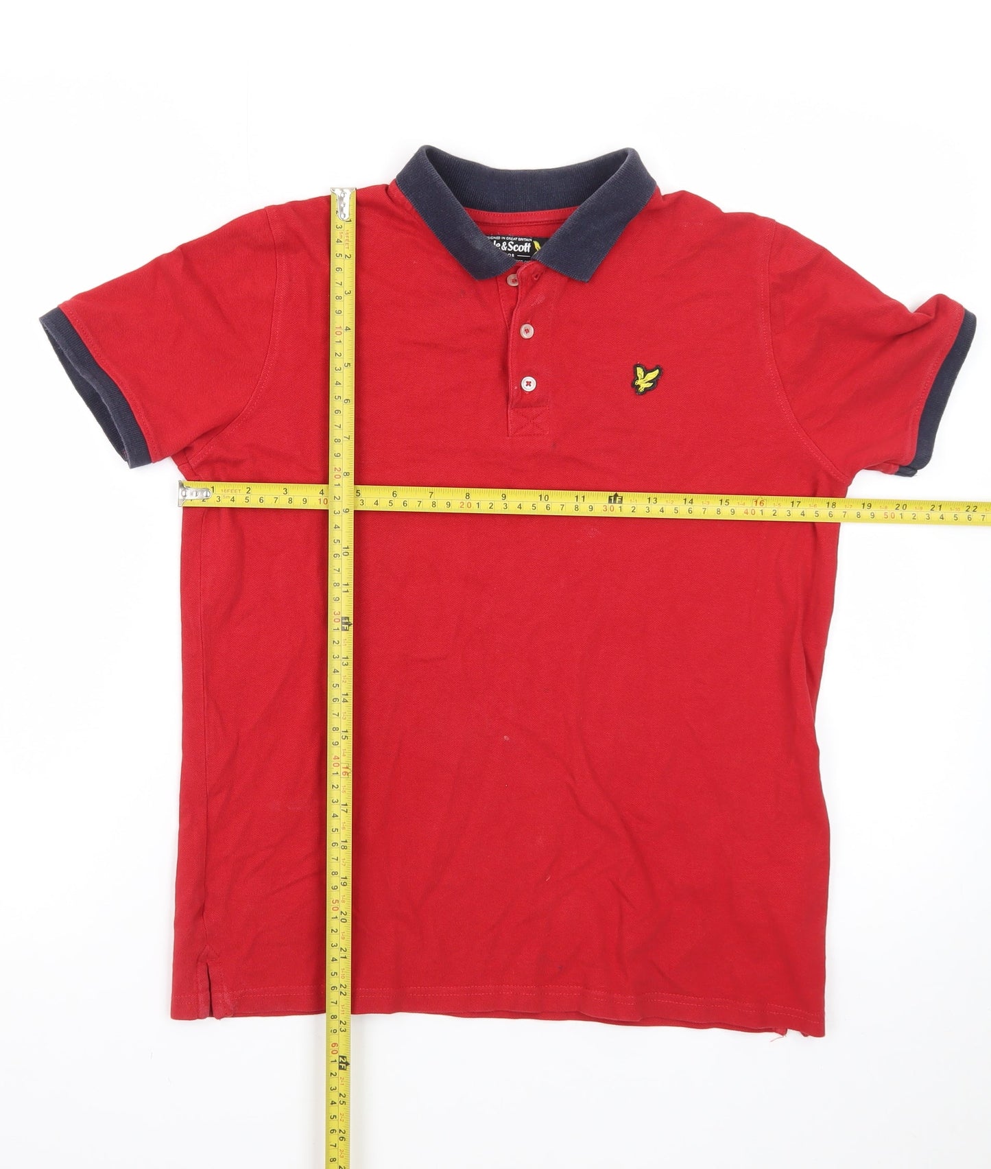 Lyle & Scott Junior Red Cotton Polo Shirt 14 Years Teens