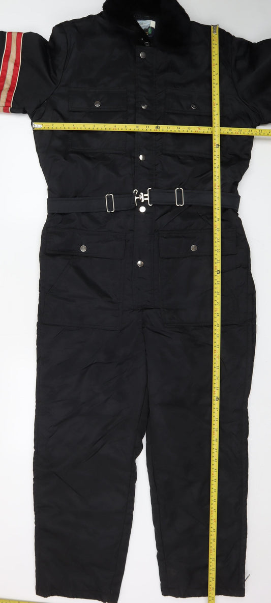 Fieldmaster Men Black Medium Insulated Snow Pants All-in-One Suit