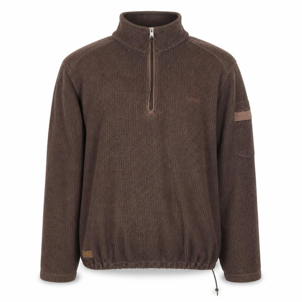 Regatta Men Brown Fleece 1/4 Zip Pullover Sweatshirt L Outdoor Hiking