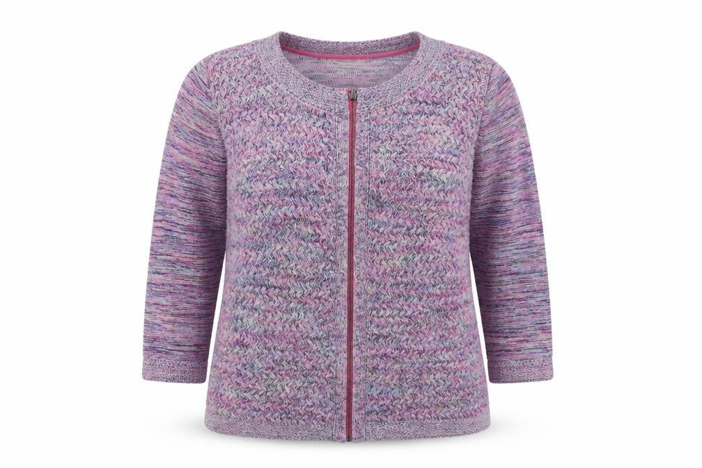 Marks & Spencer Women’s Multicoloured Full Zip Knit Jumper Size 16