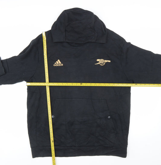 Adidas Men Black L Pullover Hoodie Football Sportswear