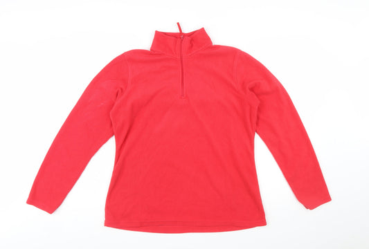 Mountain Warehouse Women Red Fleece Pullover Sweatshirt Size L