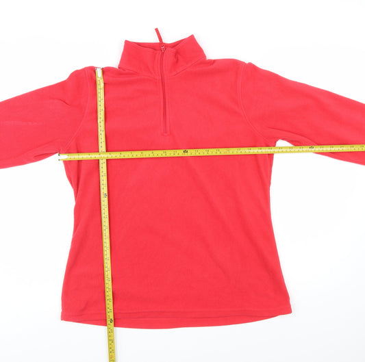 Mountain Warehouse Women Red Fleece Pullover Sweatshirt Size L