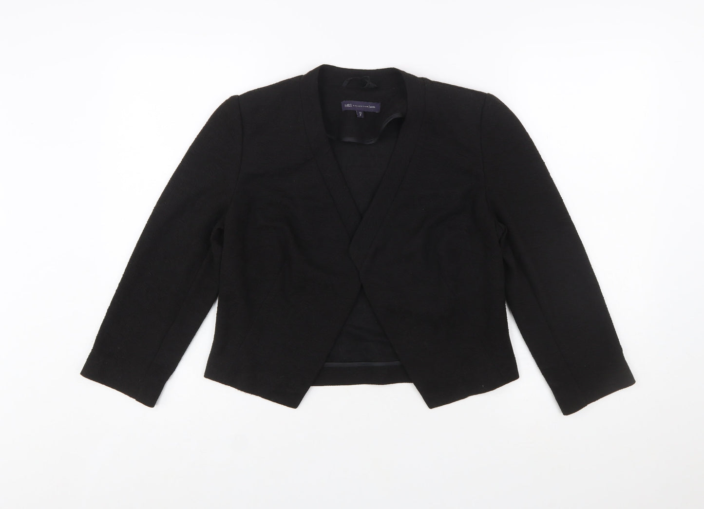 Marks and Spencer Women’s Black Petite 12 Shawl Collar Blazer