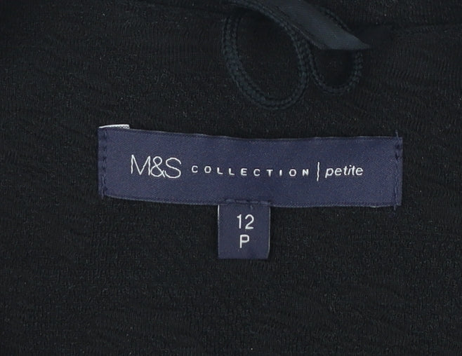 Marks and Spencer Women’s Black Petite 12 Shawl Collar Blazer