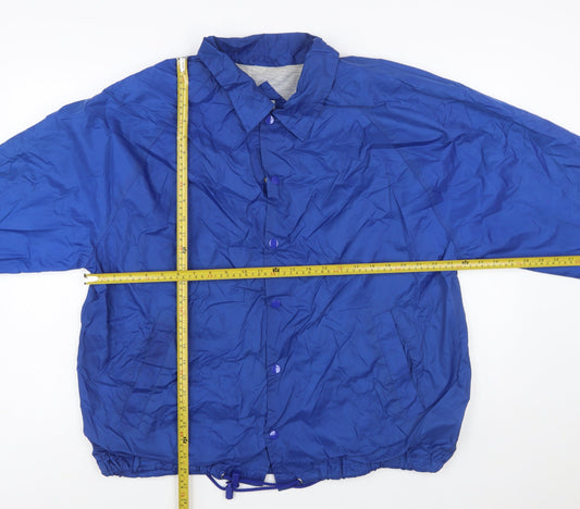 Franklin Sports Men's Blue Windbreaker Jacket Size M Nylon Lined