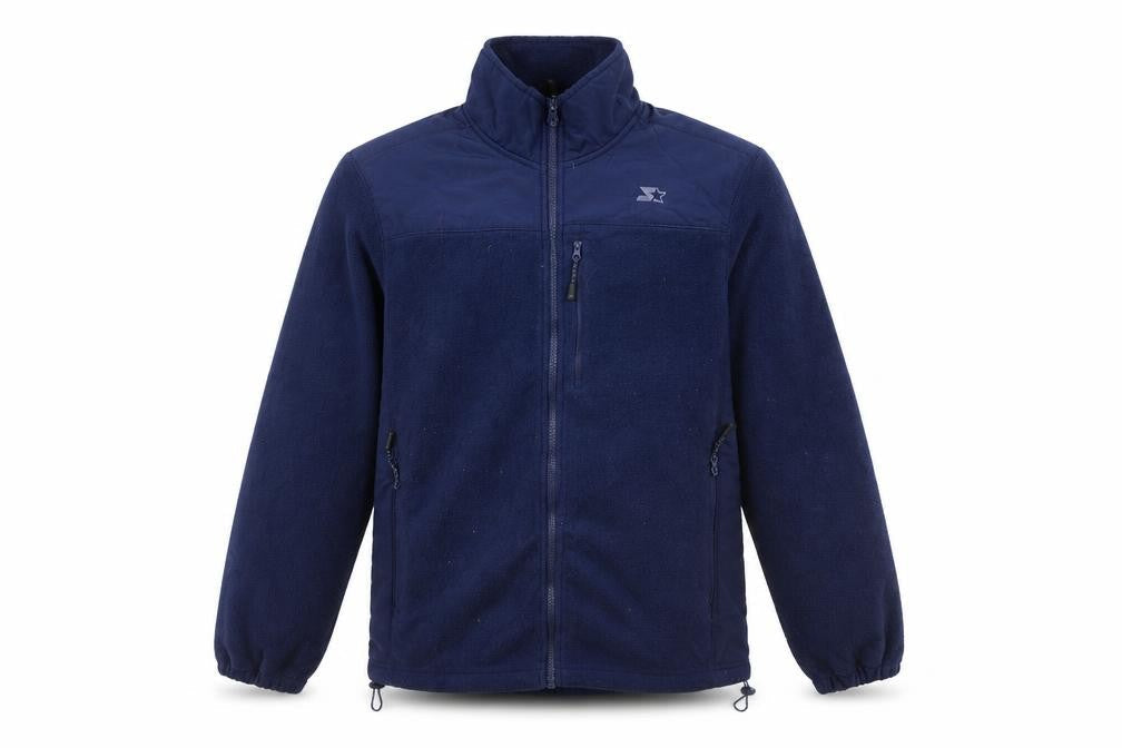 Starter Men's Blue Full Zip Fleece Jacket Size S 34-36 Regular Fit