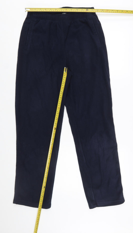 Cotton Traders Men's Blue Fleece Sweatpants M Regular Fit
