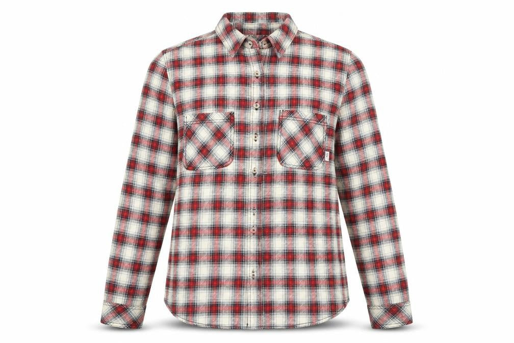 BDG Women's Red Checked Flannel Button-Up Shirt Size L