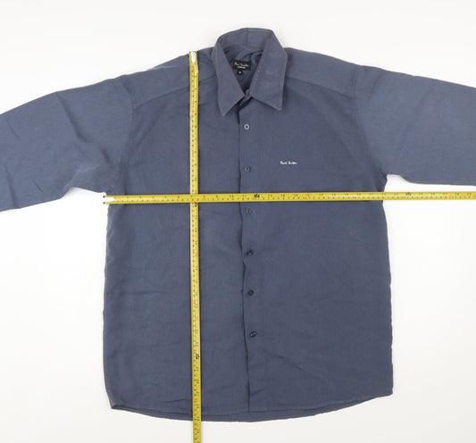 Paul Smith Men’s Blue Cotton Long Sleeve Button-Up Shirt M