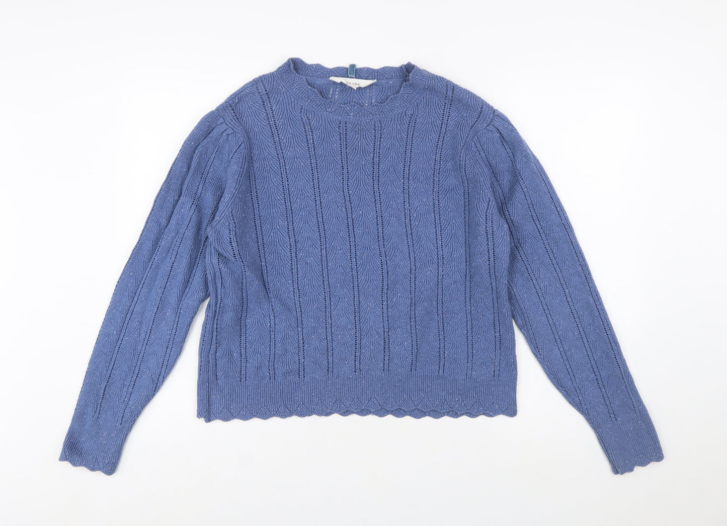 Marks and Spencer Per Una Women's Blue Knit Jumper Size 16