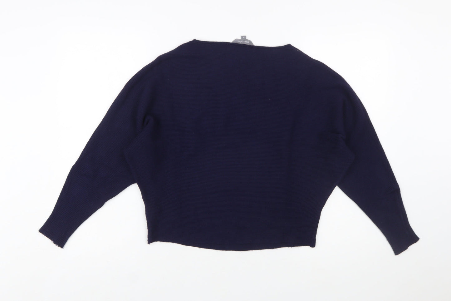 Principles Women Blue Boat Neck Relaxed Fit Knit Jumper M