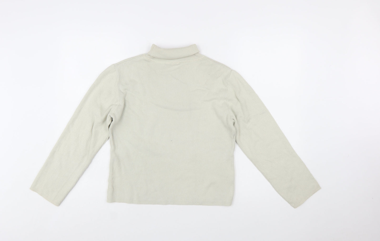 Lucy & Yak Women's Beige Roll Neck Jumper M Organic Cotton Blend