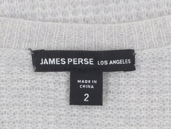 James Perse Women’s Beige Cashmere Henley Jumper Size M