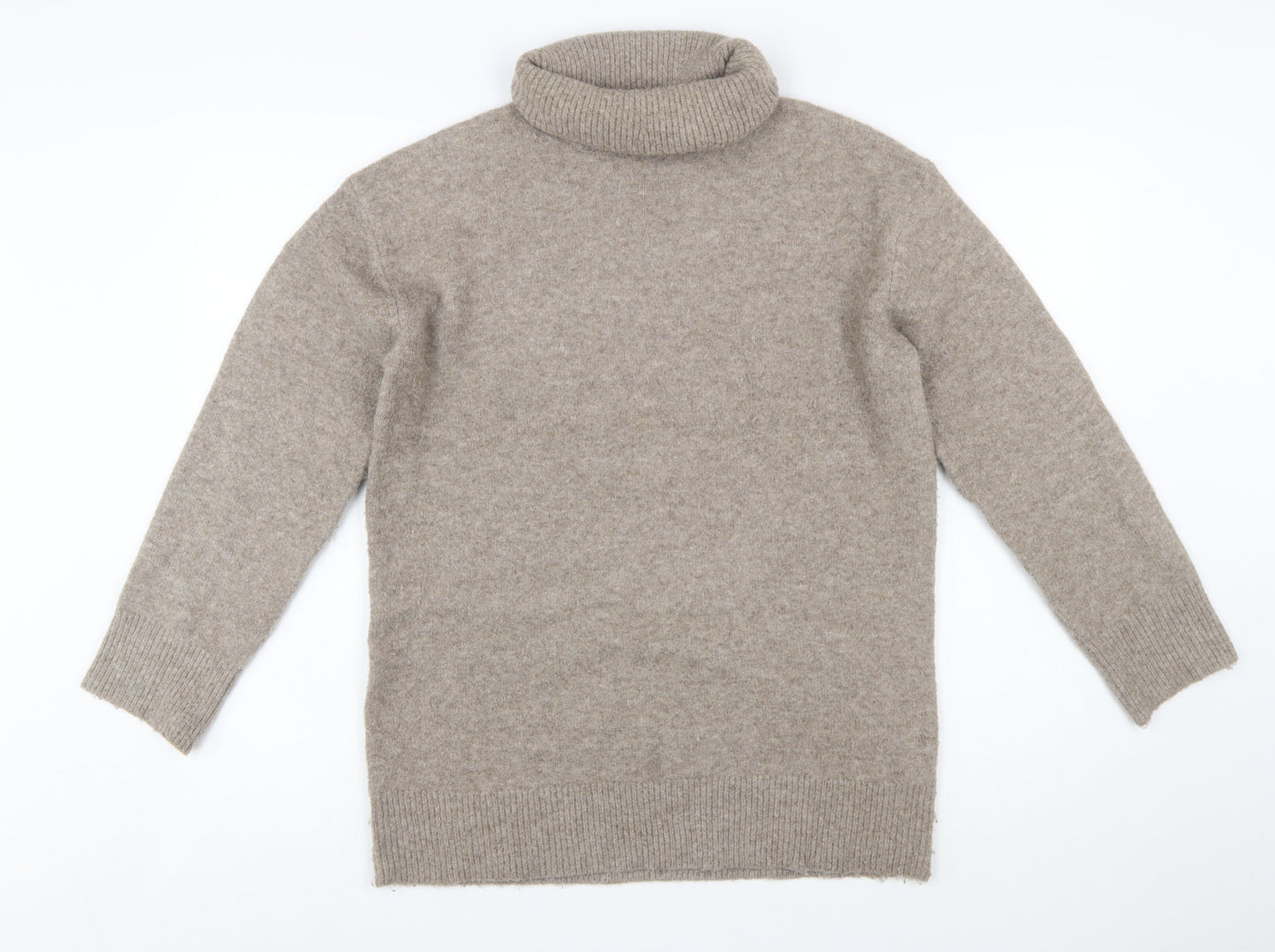 New Look Women's Beige Roll Neck Knit Jumper Size S