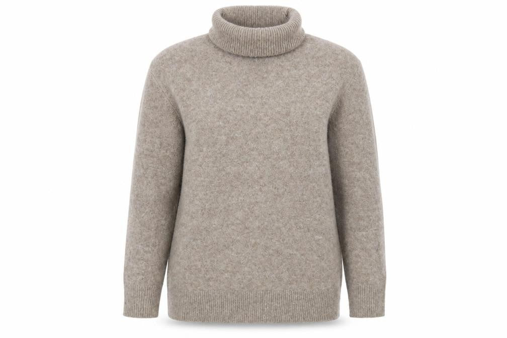 New Look Women's Beige Roll Neck Knit Jumper Size S
