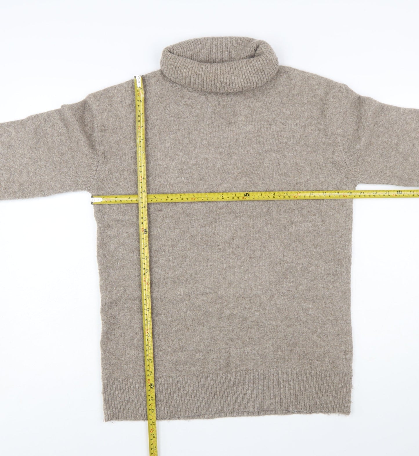 New Look Women's Beige Roll Neck Knit Jumper Size S
