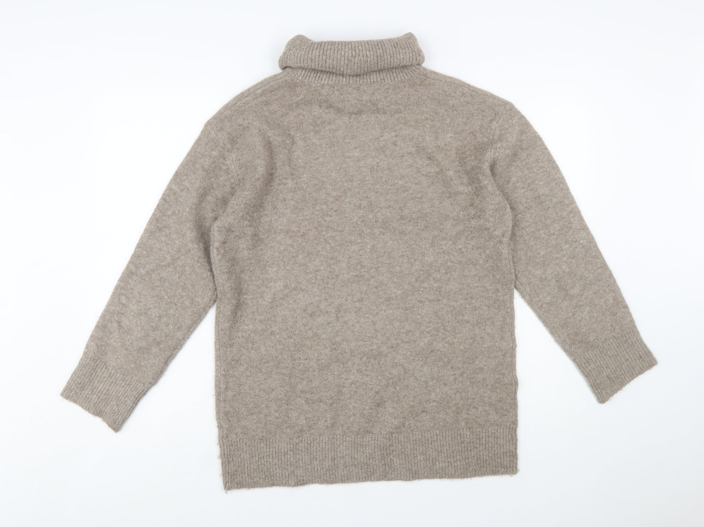 New Look Women's Beige Roll Neck Knit Jumper Size S