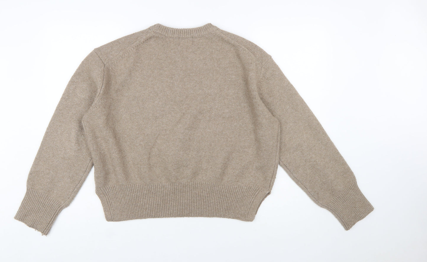 ASOS DESIGN Women’s Beige Crew Neck Knit Jumper Size S 8-10