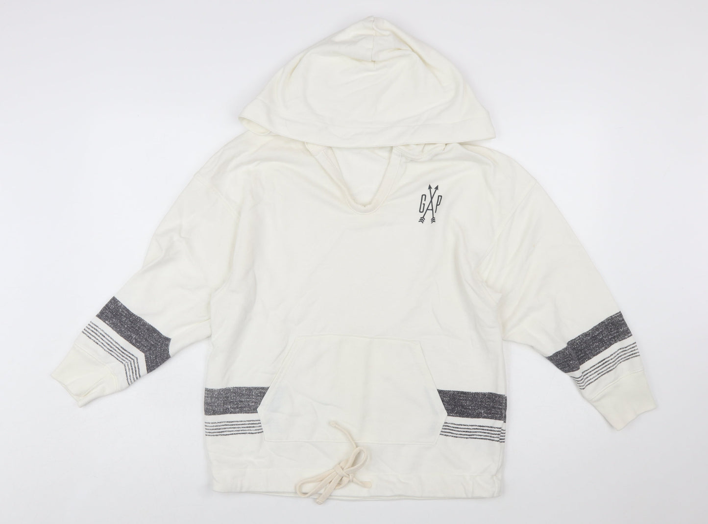 GAP Women’s Ivory Pullover Hoodie Medium Cotton Blend Casual