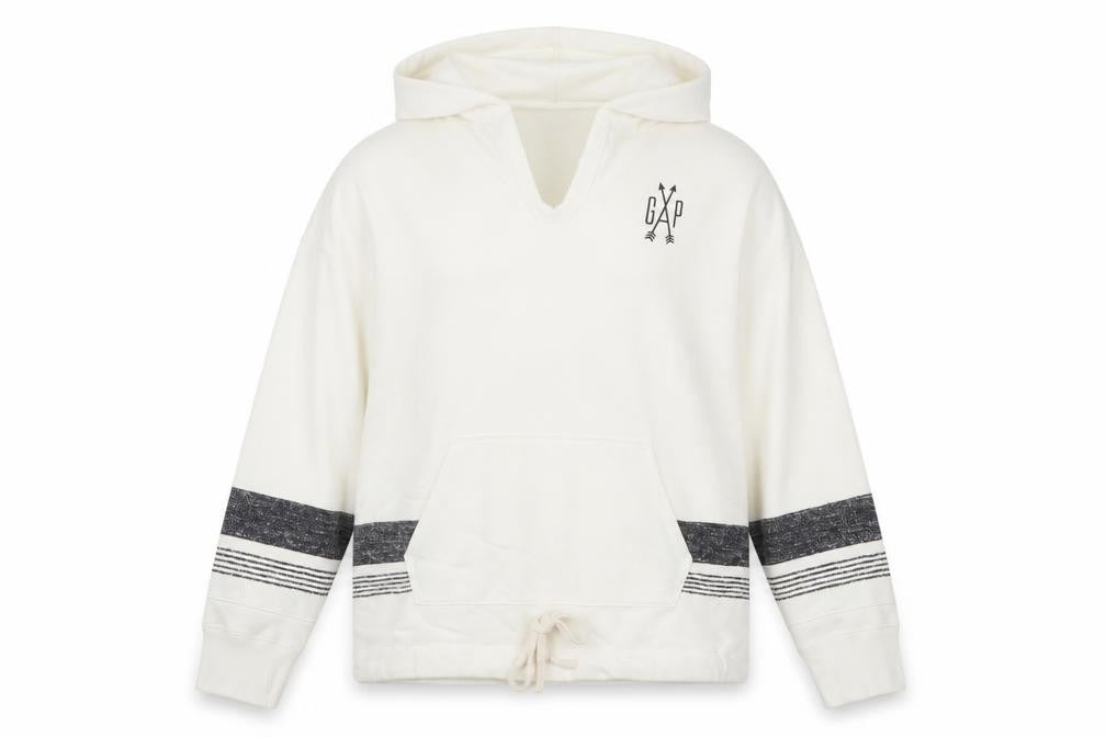 Gap Women’s Ivory Pullover Hoodie Medium Cotton Blend Casual
